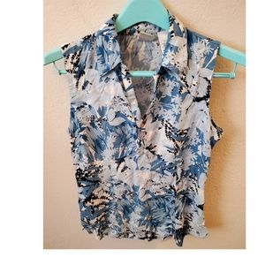 Emma James Sleeveless Collared Top